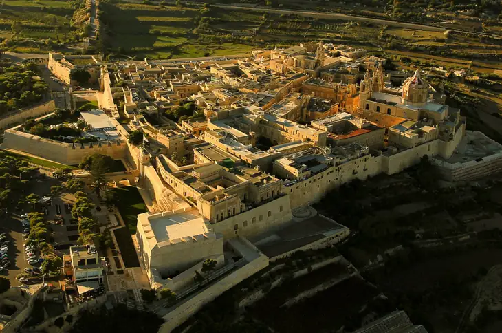 Ariel view of Mdina